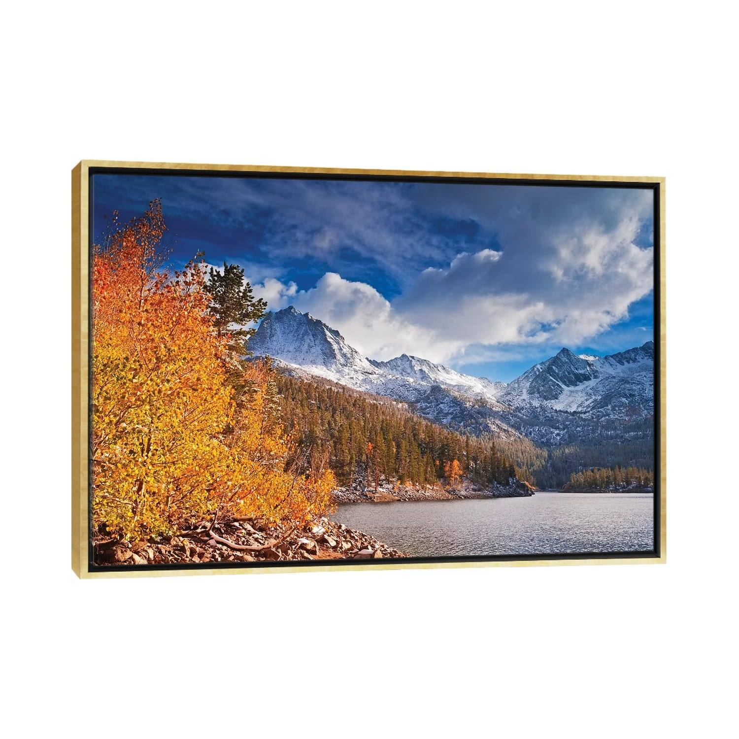 iCanvas "Fall aspens under Sierra peaks from South Lake, Sierra Nevada